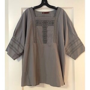 TEA COLLECTION Ladies Women's Tunic Embroidered  Size L VGUC RARE